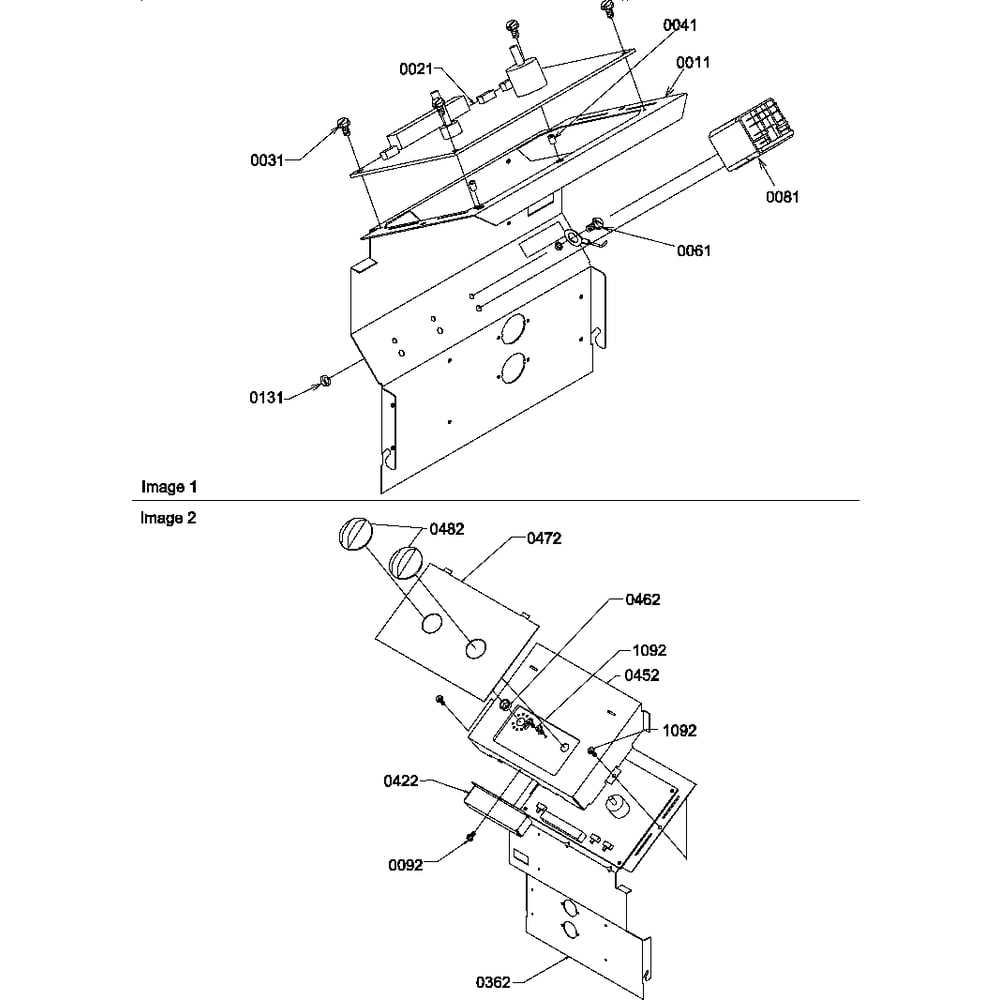 Control Panel Diagram and Parts List for PTH123A35AA P1202240R Amana Air Conditioner