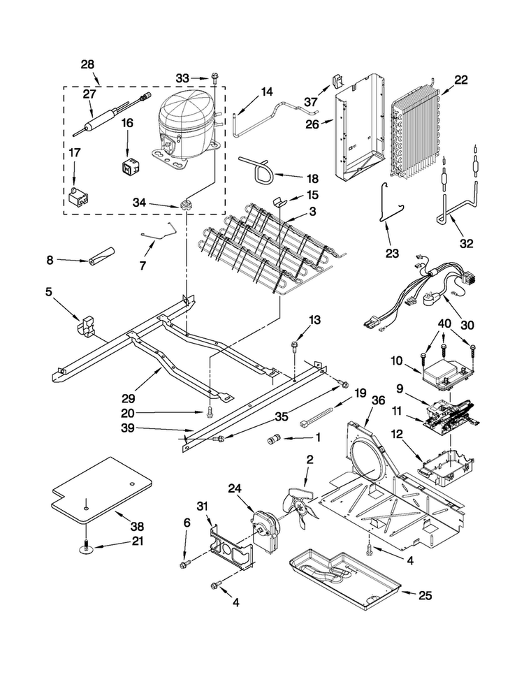 Unit Parts Diagram and Parts List for MSD2578VEM01  Maytag Refrigerator