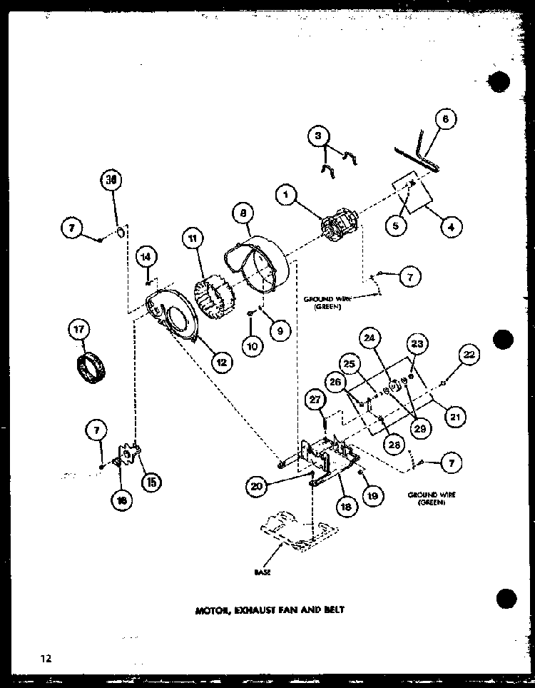 Section 7 Diagram and Parts List for LE3502W-P1118306WW  Amana Dryer
