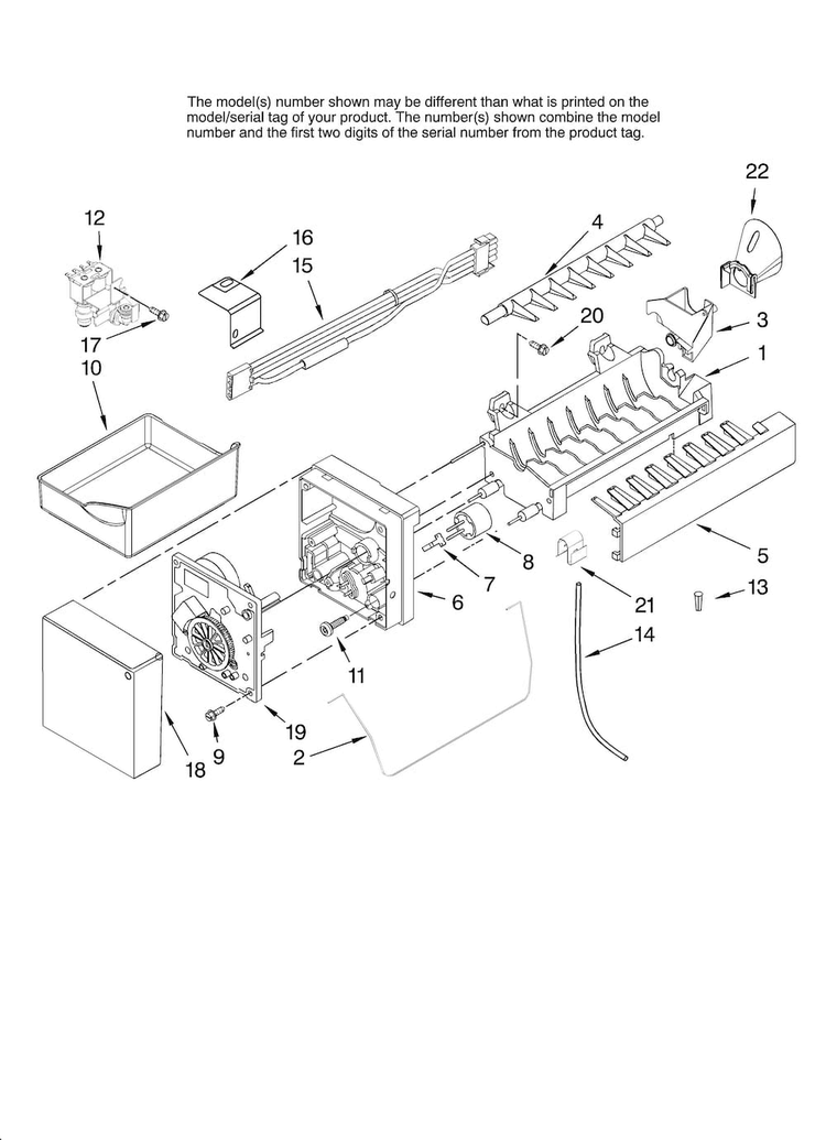 Icemaker Parts, Optional Parts Diagram and Parts List for MFD2562KES11  Maytag Refrigerator