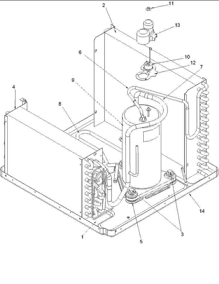 Compressor Assy Diagram and Parts List for RC05010A1D REV RC05010A1D A Amana Air Conditioner