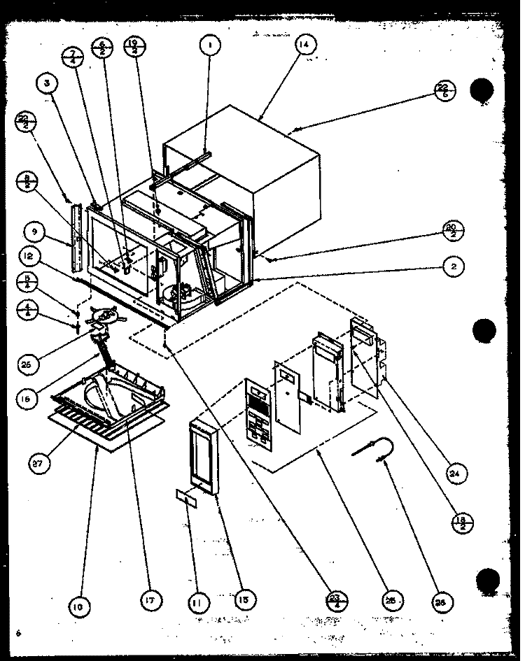 Page 2 Diagram and Parts List for R311T P1104403M Amana Microwave