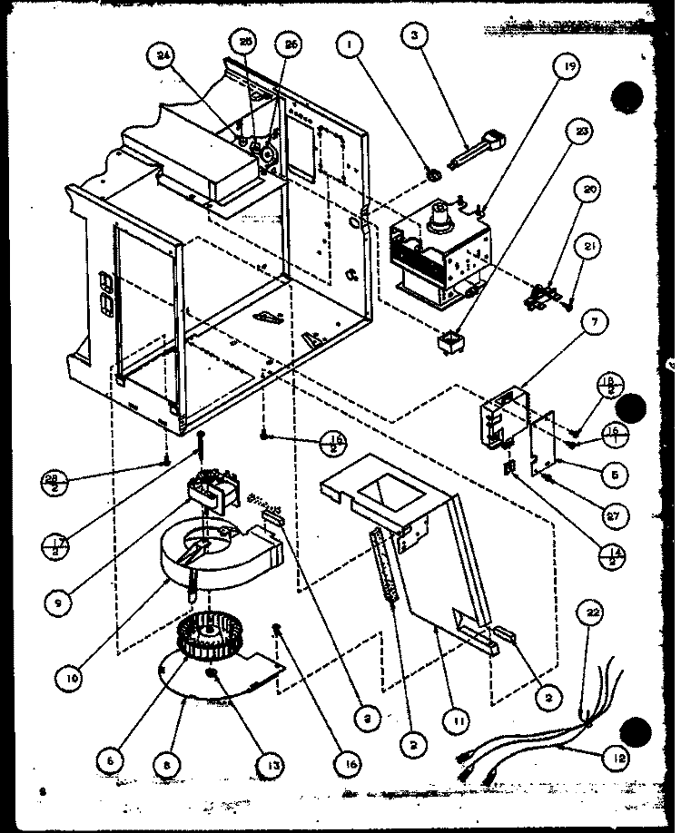Page 3 Diagram and Parts List for R311T P1104403M Amana Microwave