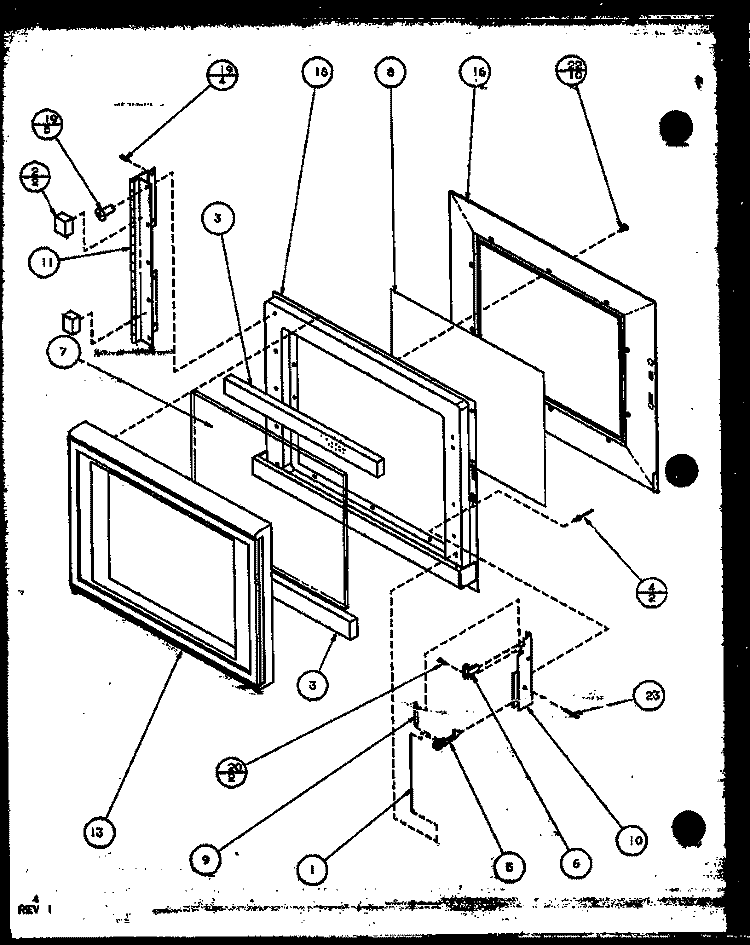 Page 1 Diagram and Parts List for R361P P1104408M Amana Microwave