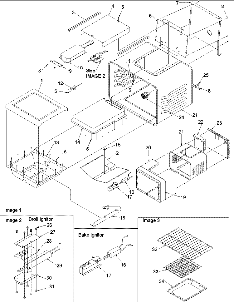 Cavity Diagram and Parts List for ARG7800CC P1143388NCC Amana Range