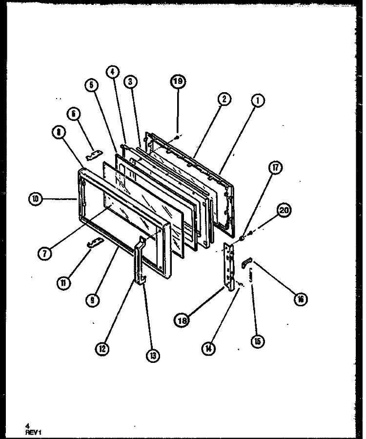 Page 1 Diagram and Parts List for MWT4661WW P1119115M Amana Microwave