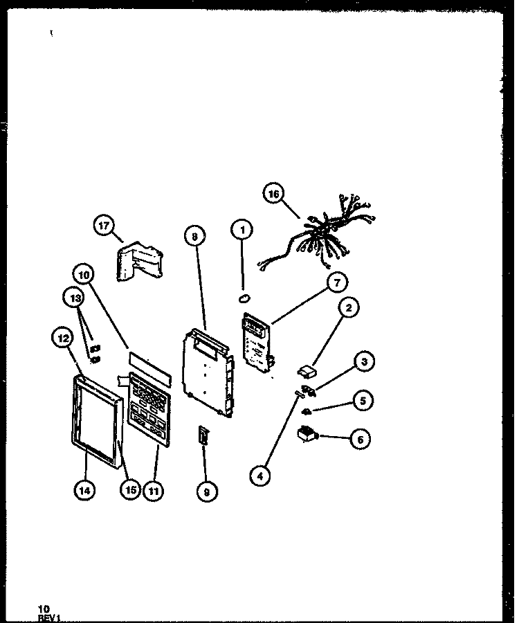 Page 4 Diagram and Parts List for MWT4661WW P1119115M Amana Microwave