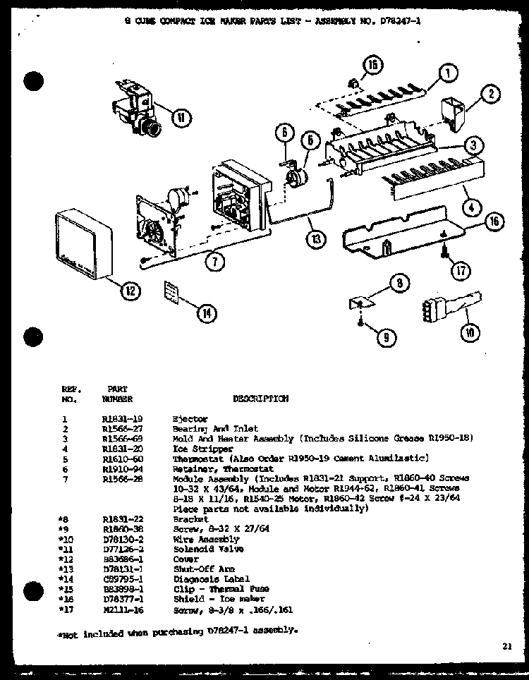Section 3 Diagram and Parts List for BX20K-P7812503W  Amana Refrigerator