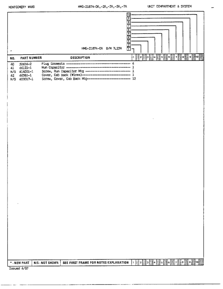 Unit Compartment And System Page 3 Diagram and Parts List for 21874A  Admiral Refrigerator