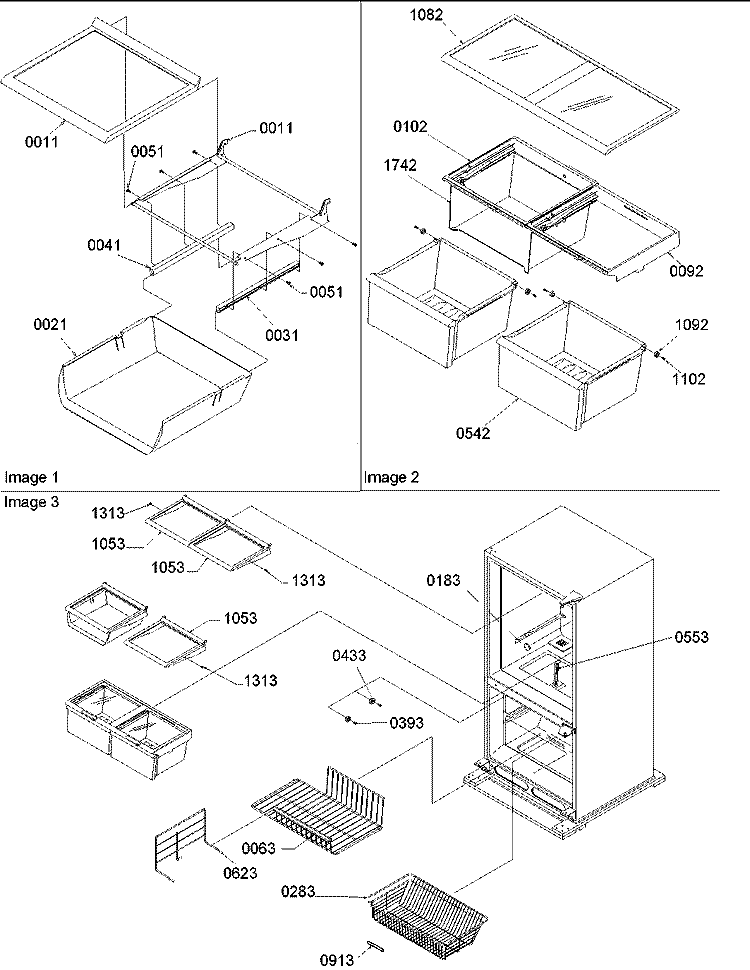 SHELVING Diagram and Parts List for BB20VW P1321301W W Amana Refrigerator