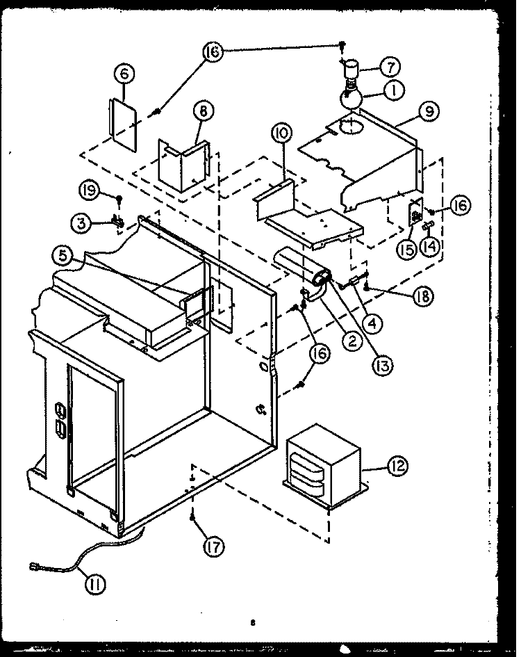 Page 4 Diagram and Parts List for MPS229-10 P1104401M Amana Wall Oven
