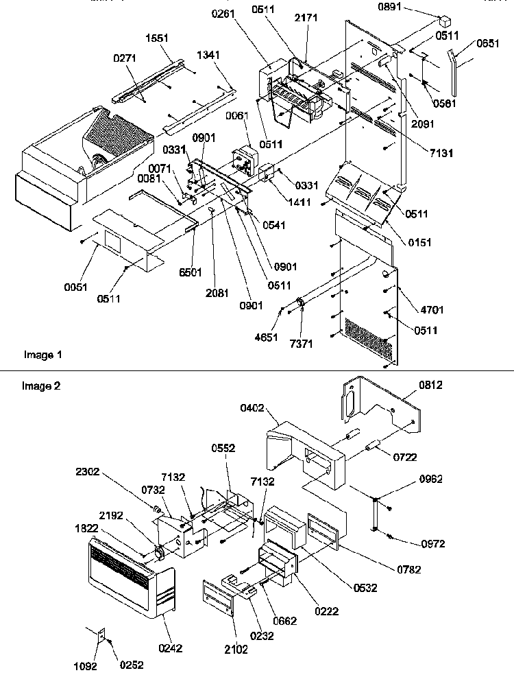 Ice Maker/control Assy Diagram and Parts List for SRDE327S3E-P1312501WE  Amana Refrigerator