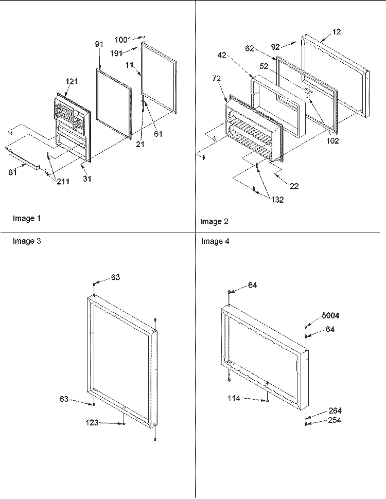 Door Assy Diagram and Parts List for DRT2102AC PDRT2102AC0 Amana Refrigerator