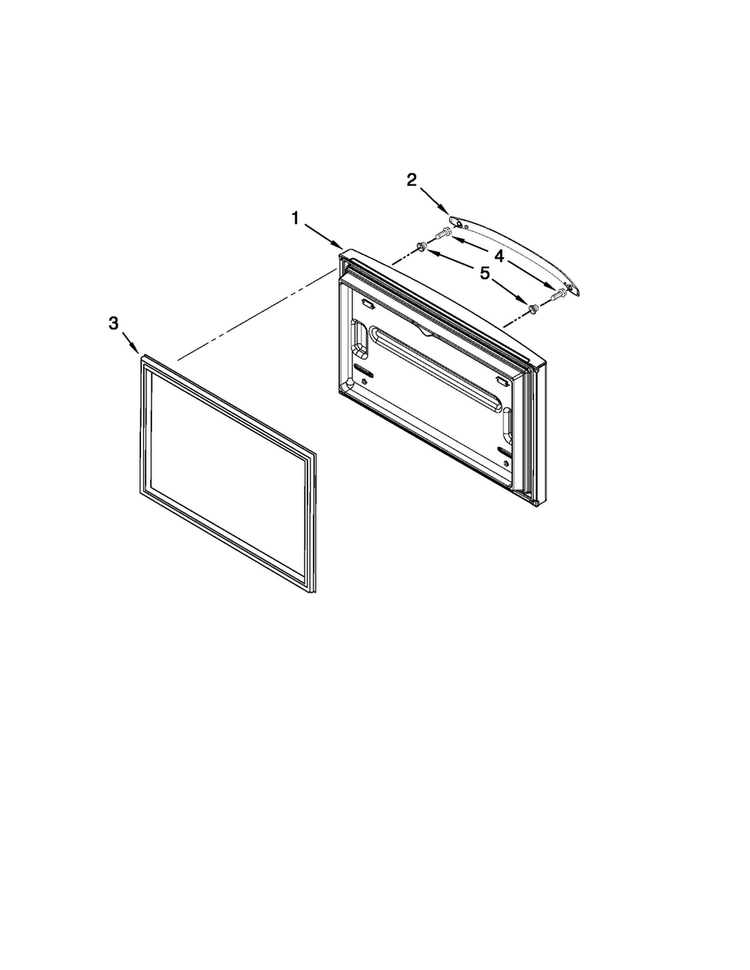 Freezer Door Parts Diagram and Parts List for AFD2535FES7  Amana Refrigerator