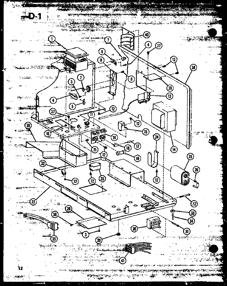 Page 5 Diagram and Parts List for RMC-20 P7413002M Amana Microwave Oven Combo