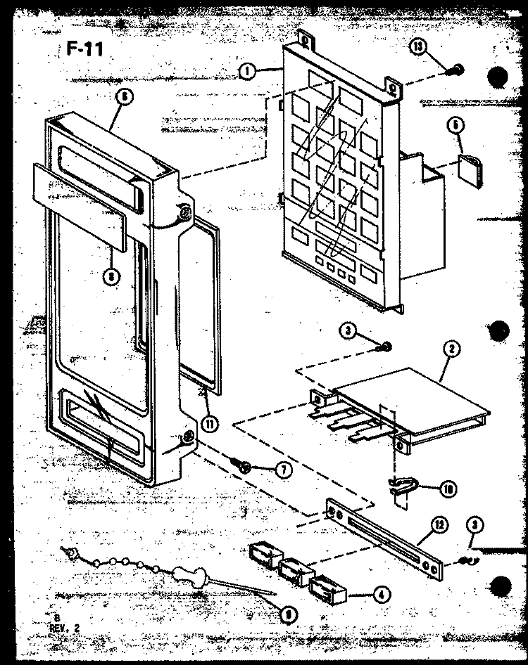 Page 3 Diagram and Parts List for RO-10A P7406705M Amana Microwave