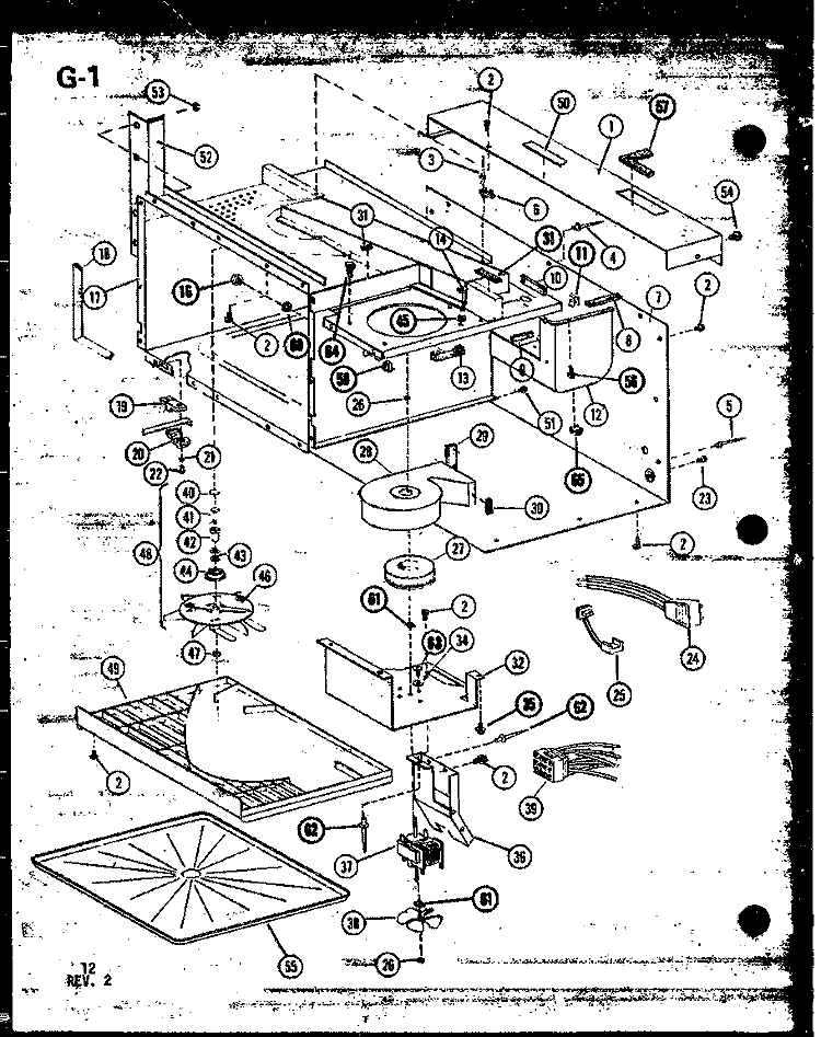 Page 5 Diagram and Parts List for RO-10A P7406705M Amana Microwave