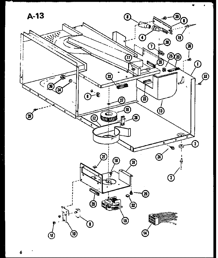 Page 2 Diagram and Parts List for RR-8TC P7613201M Amana Microwave