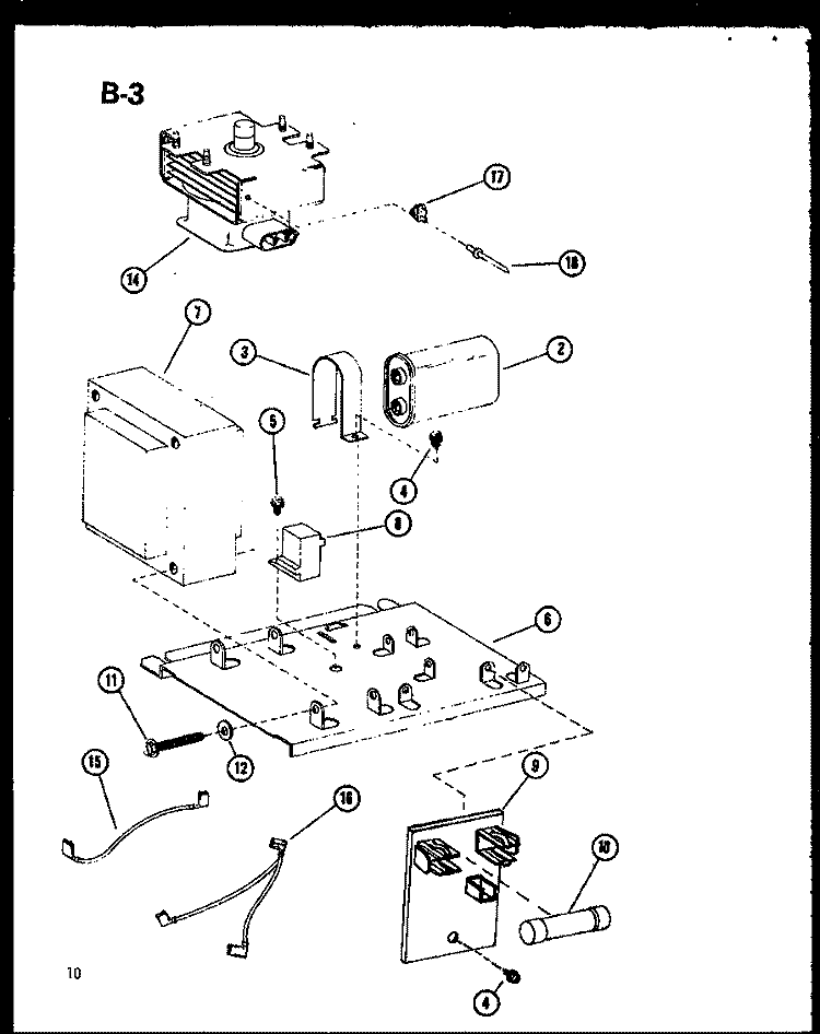 Page 4 Diagram and Parts List for RR-8TC P7613201M Amana Microwave