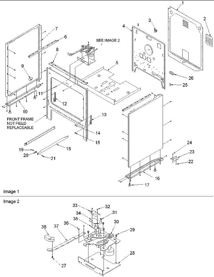 Cabinet Diagram and Parts List for ARTC7021C P1143814N C Amana Range