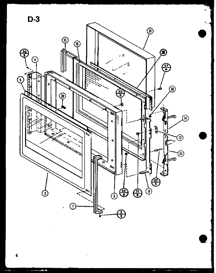Page 1 Diagram and Parts List for MVH-9T P7540905M Amana Microwave
