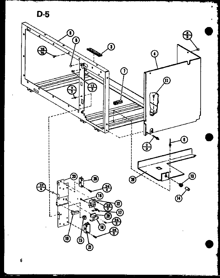 Page 2 Diagram and Parts List for MVH-9T P7540905M Amana Microwave