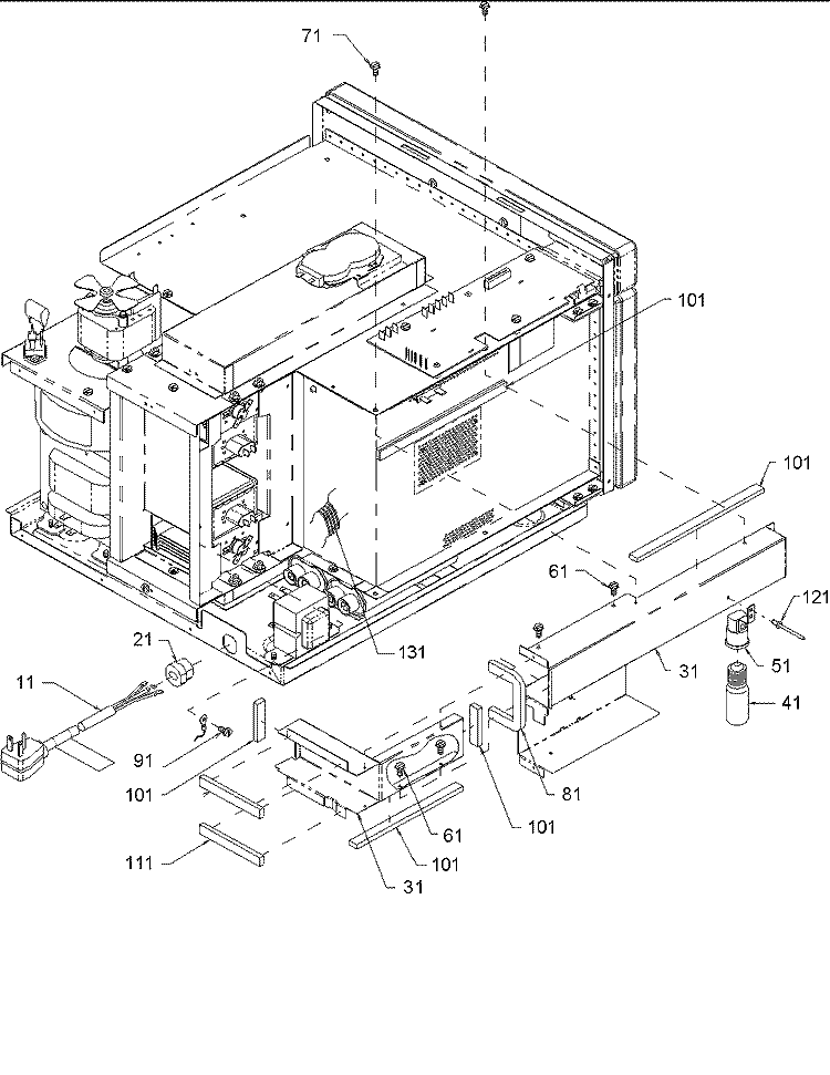 Light Diagram and Parts List for HDC12A P1323002M Amana Microwave