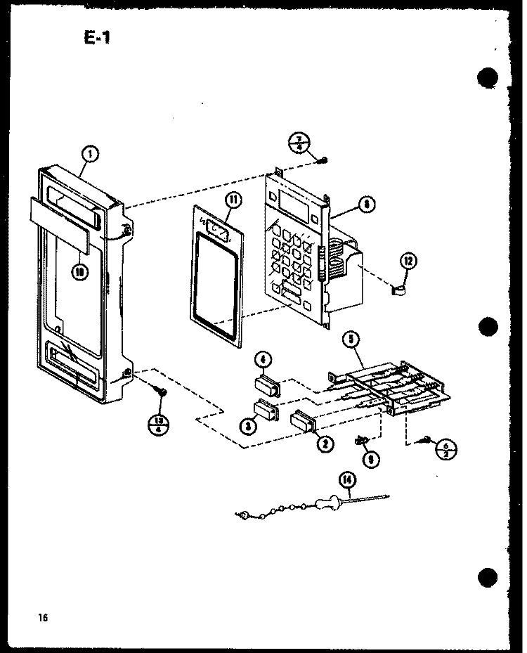 Page 7 Diagram and Parts List for MVH-9T P7540905M Amana Microwave