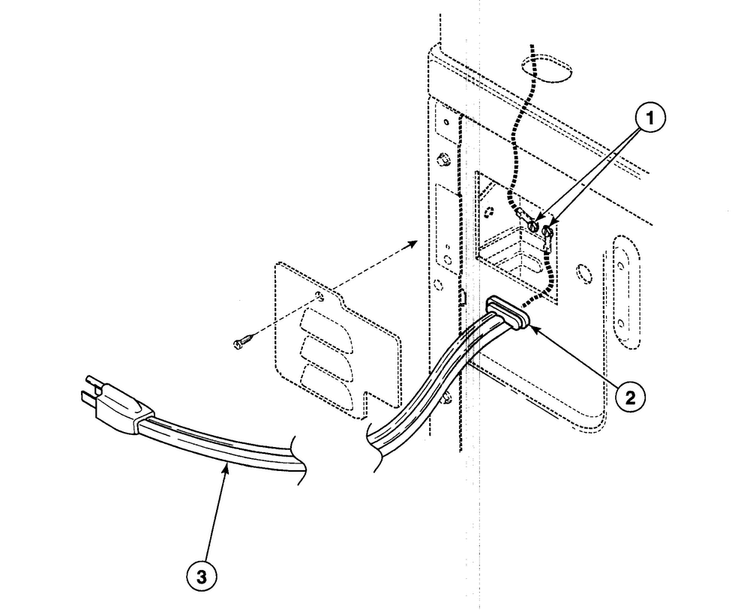 Power Cord Diagram and Parts List for SSE807QF1500  Speed Queen Dryer