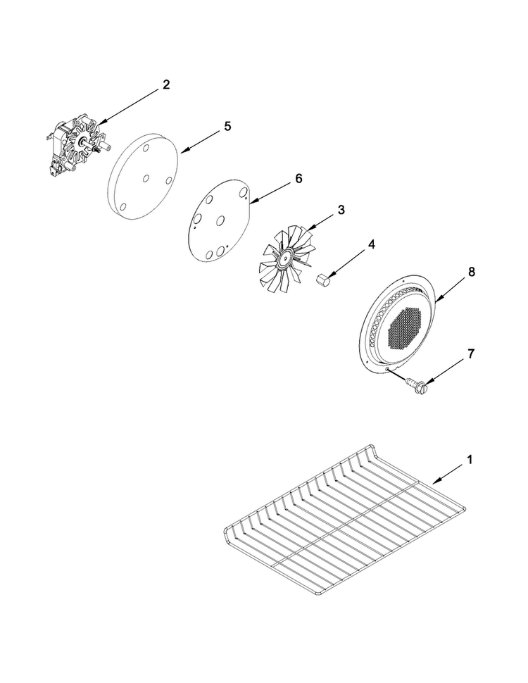 Internal Oven Parts Diagram and Parts List for MGT8775XW03  Maytag Range