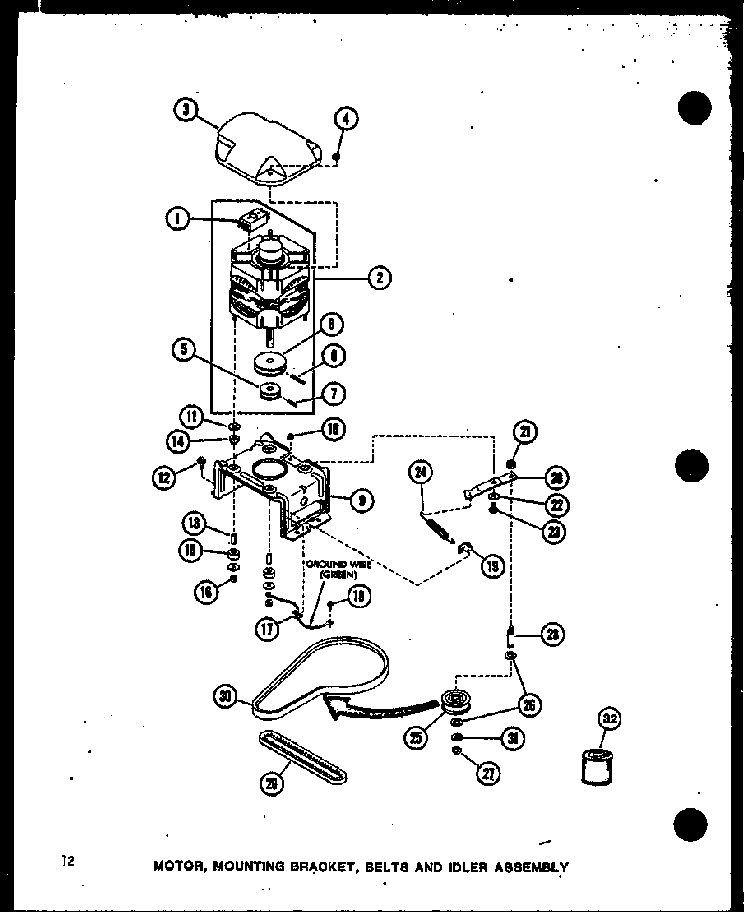 Section 12 Diagram and Parts List for TAA200 P75751-8W Amana Washer