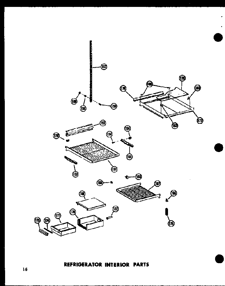 Refrigerator Interior Parts Diagram and Parts List for SD19A-C-P60350-7WC  Amana Refrigerator
