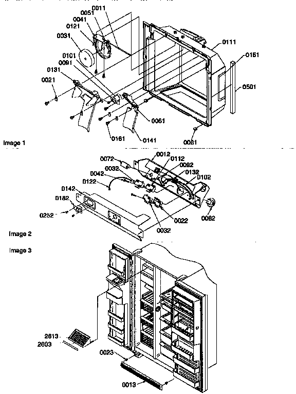 Ice And Water Cavity Diagram and Parts List for 57082-P1190812WW  Amana Refrigerator