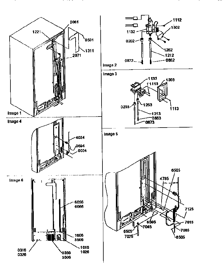 Cabinet Back Diagram and Parts List for SRD27SE-P1190329WE  Amana Refrigerator