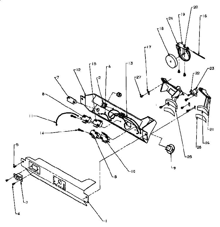 Ice And Water Cavity Diagram and Parts List for SSD22NBL-P1162413WL  Amana Refrigerator