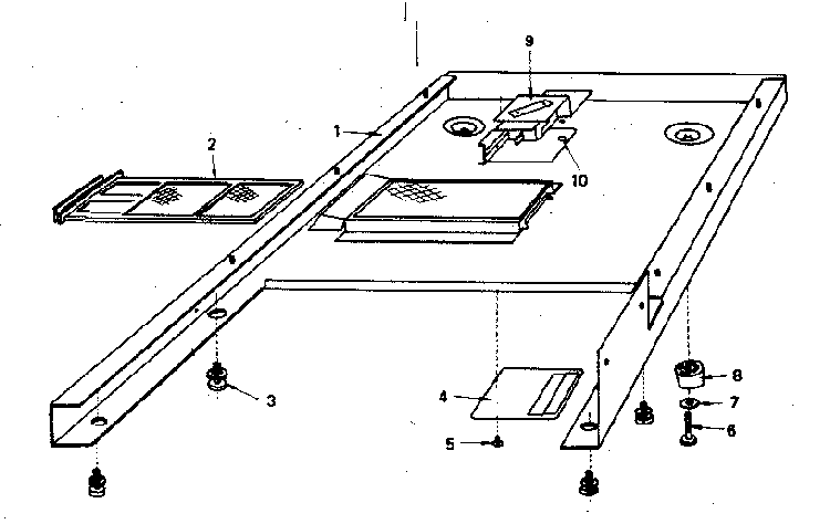 Base Assembly Diagram and Parts List for 5629907310  Kenmore Microwave