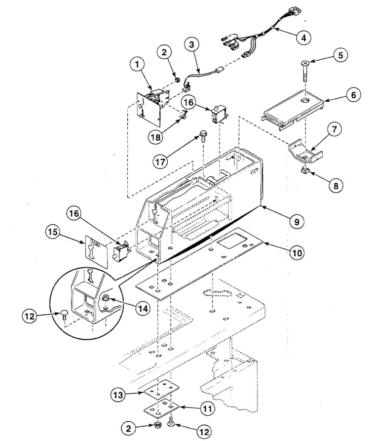 Meter Case Diagram and Parts List for SWT421QA  Speed Queen Washer