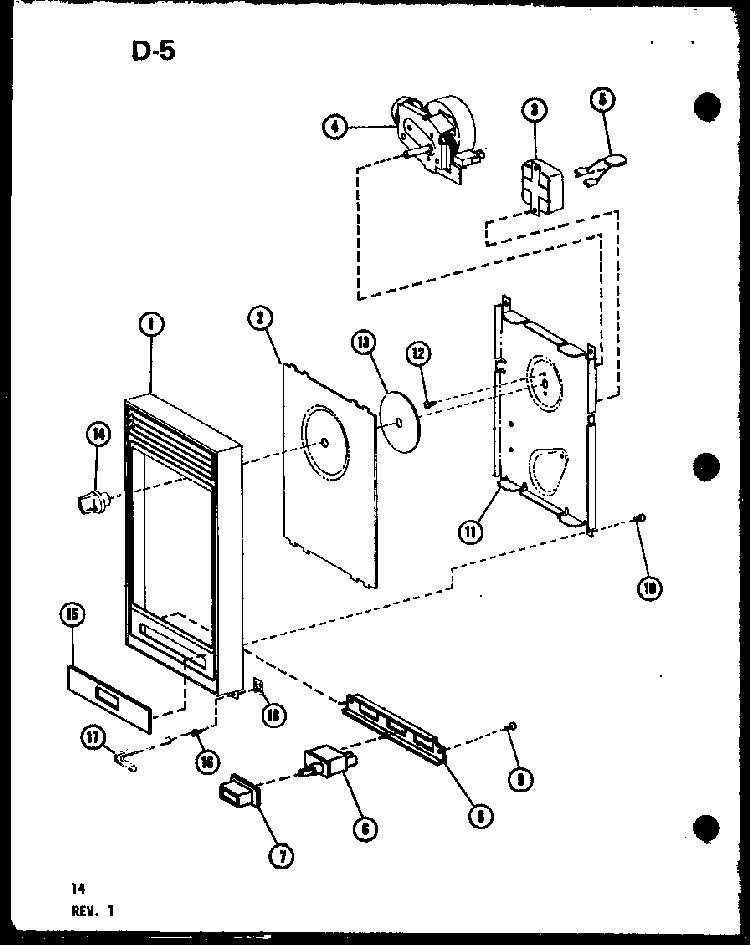 Control Diagram and Parts List for RL-3 P75589-4M Amana Microwave