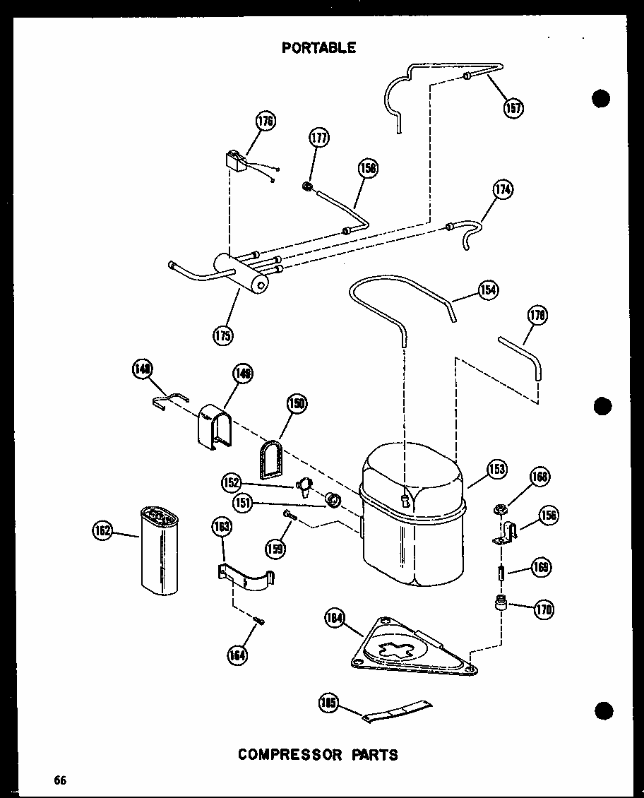 Compressor Parts Diagram and Parts List for 109-2J P54390-97R Amana Air Conditioner