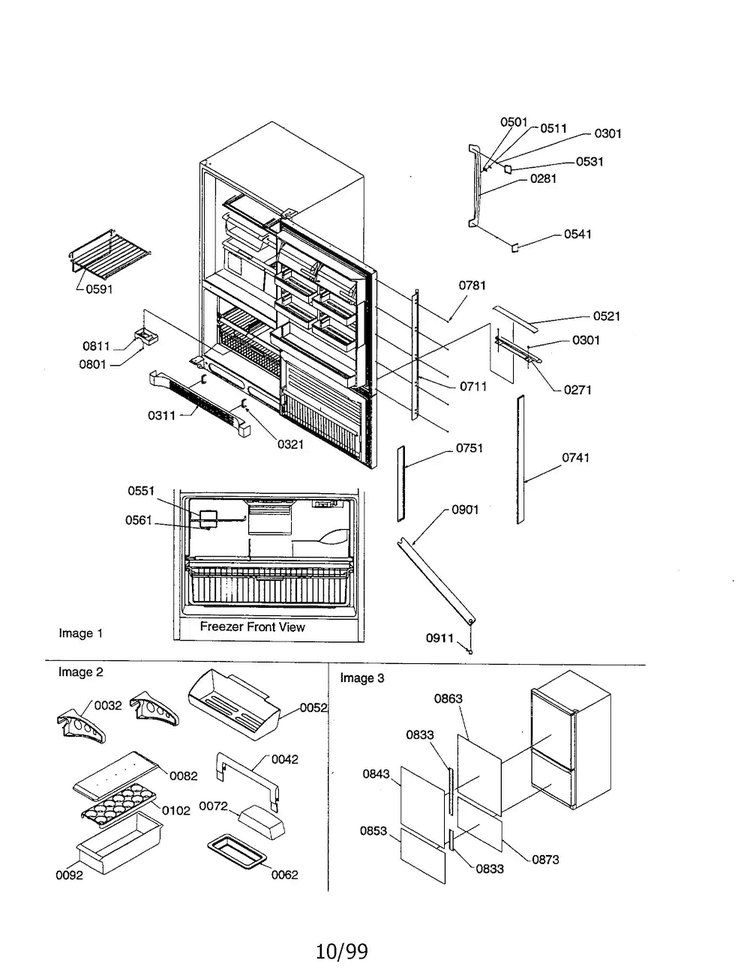 Trim And Accessories Diagram and Parts List for BRF20TE-P1199202WE  Amana Refrigerator