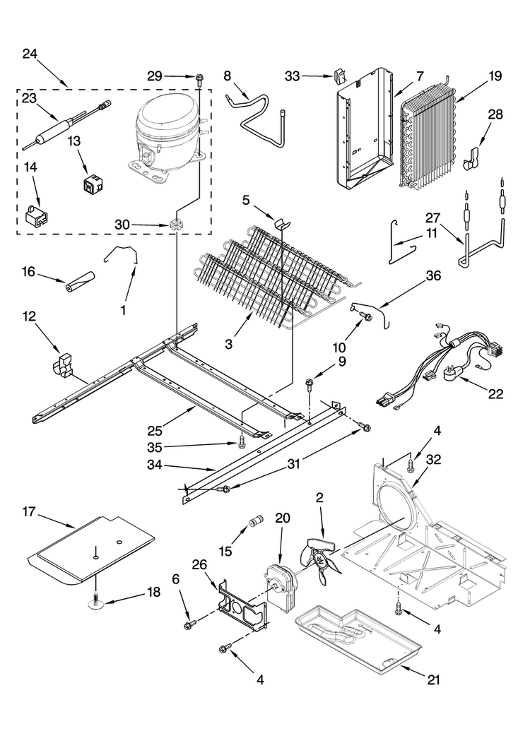 Unit Parts Diagram and Parts List for MSD2242VEU00  Maytag Refrigerator