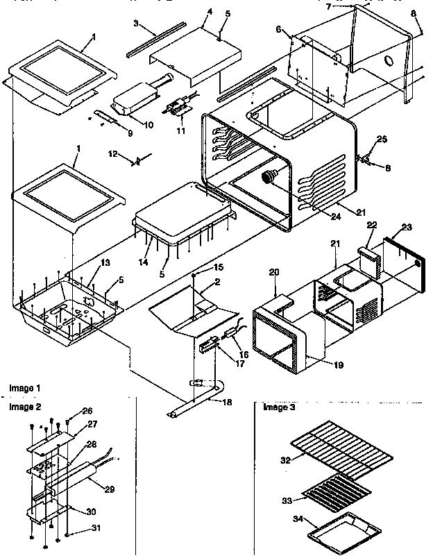 Cavity Diagram and Parts List for ARG7600L-P1143321NL  Amana Range