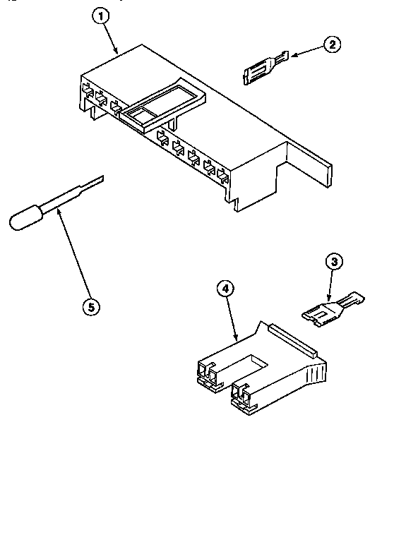 Terminals And Extractor Tool Diagram and Parts List for LWA90W PLWA90AW Amana Washer