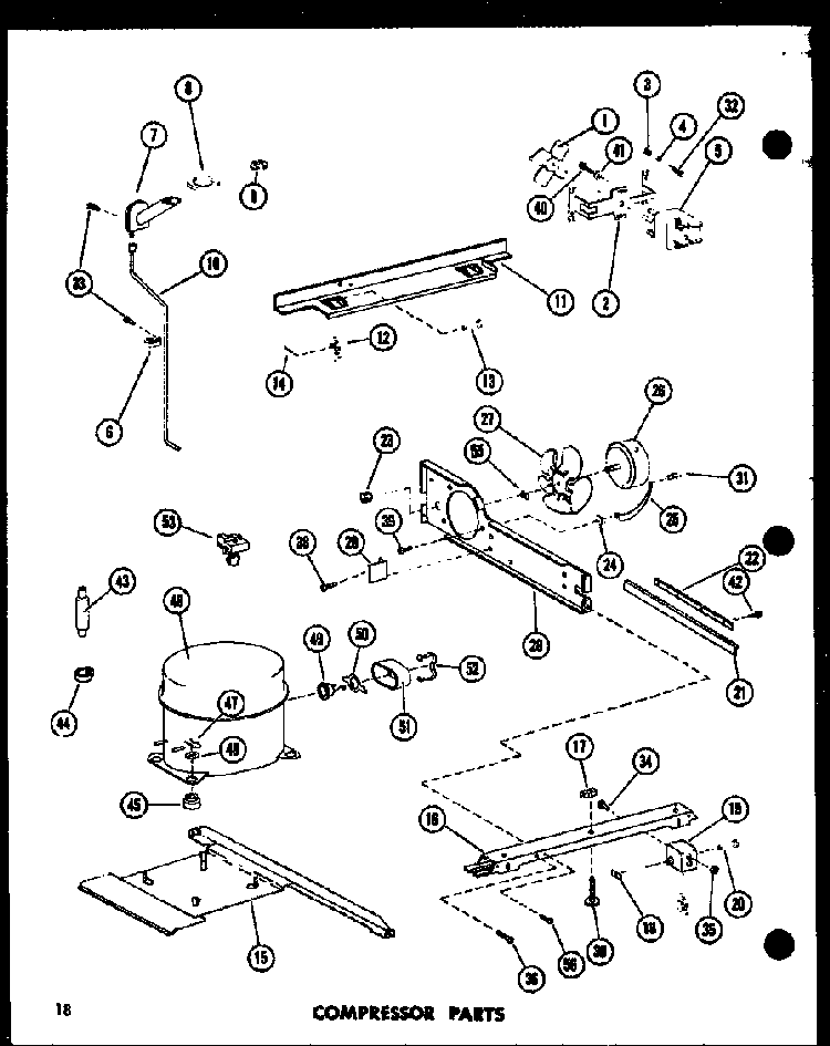 Compressor Parts Diagram and Parts List for TC18C-C-P73500-16WC  Amana Refrigerator