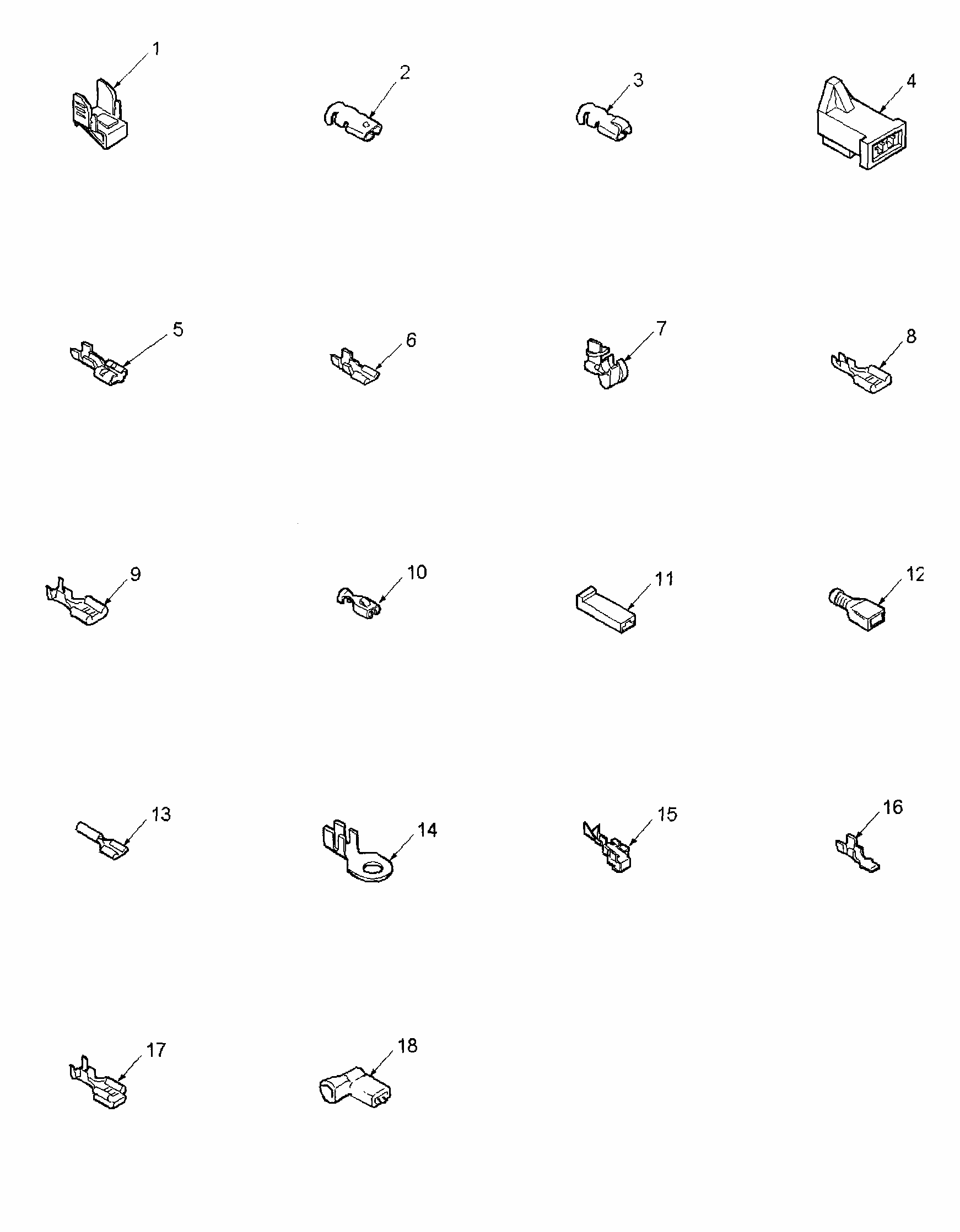 Terminals Diagram and Parts List for LGA80AW-PLGA80AW  Amana Dryer