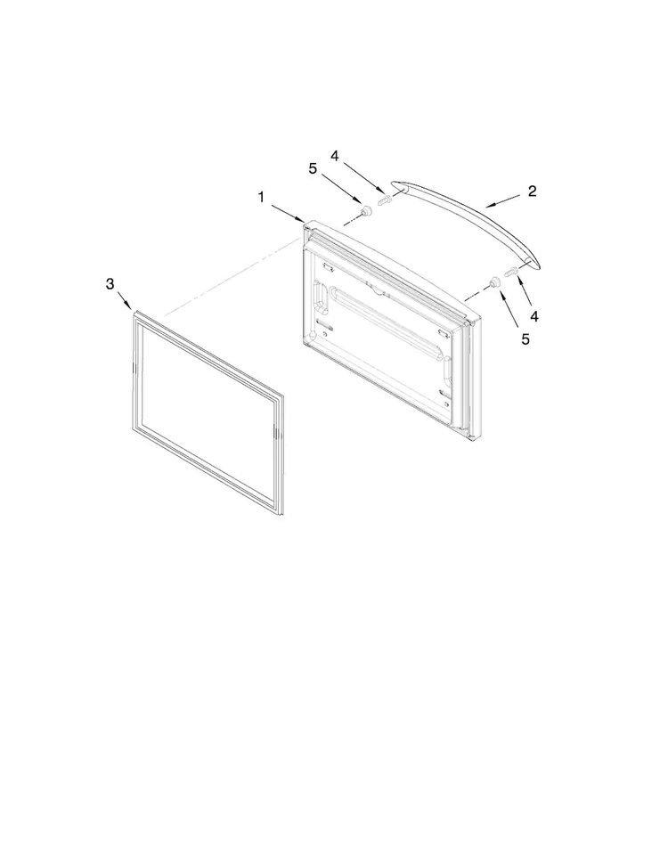 Freezer Door Parts Diagram and Parts List for MFF2258VEW2  Maytag Refrigerator
