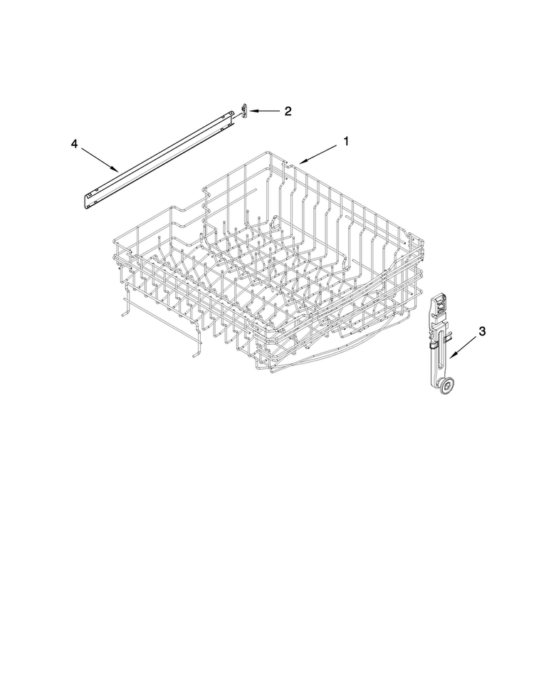 Upper Rack And Track Parts Diagram and Parts List for MDB7759AWS0  Maytag Dishwasher