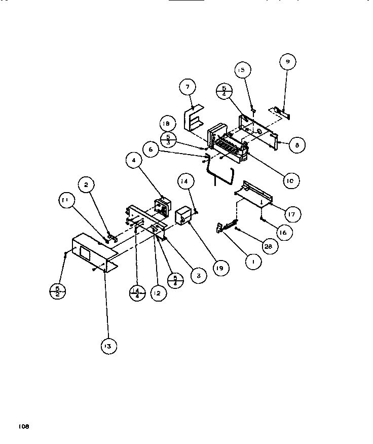 Icemaker Diagram and Parts List for SBDE520K-P1109903W  Amana Refrigerator