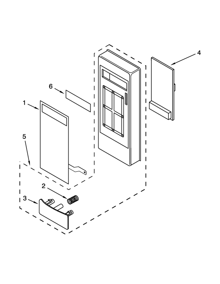 Microwave Control Panel Parts Diagram and Parts List for AMC2206BAS06  Amana Microwave
