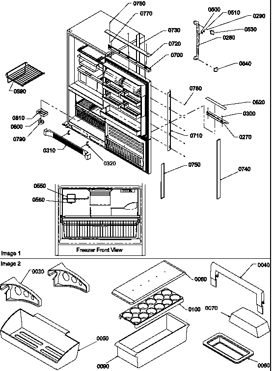 Trim & Accessories Diagram and Parts List for BRF20TLW-P1199201WL  Amana Refrigerator